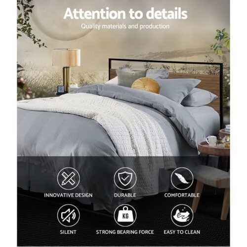Artiss Bed Frame Queen Size Metal Bed Frame DANE - Image 4