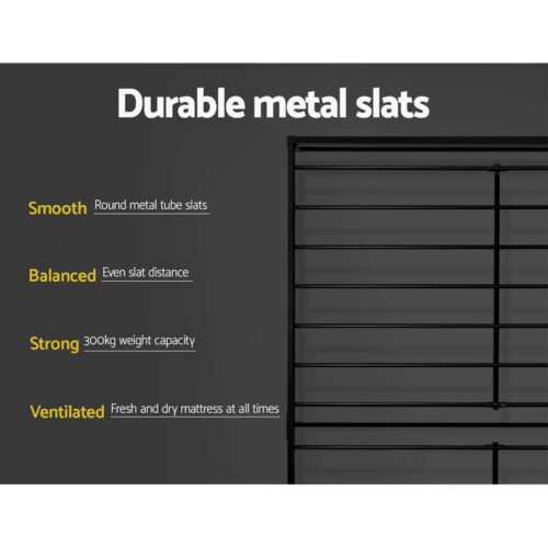 Artiss Bed Frame Queen Size Metal Bed Frame DANE - Image 6