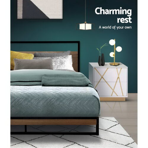 Artiss Bed Frame Queen Size Metal Bed Frame DANE - Image 7