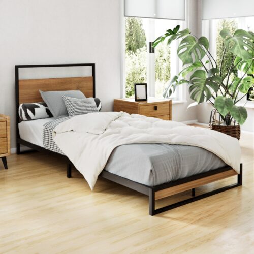 Artiss Bed Frame Single Size Metal Bed Frame DANE - Image 2