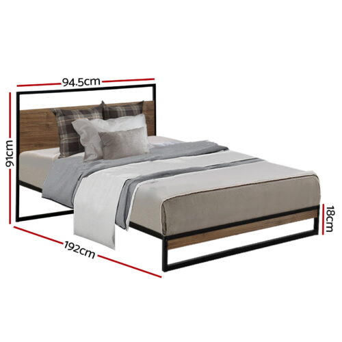 Artiss Bed Frame Single Size Metal Bed Frame DANE - Image 3