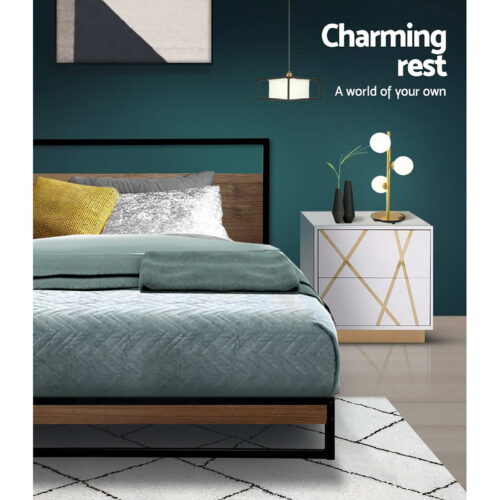 Artiss Bed Frame Single Size Metal Bed Frame DANE - Image 7