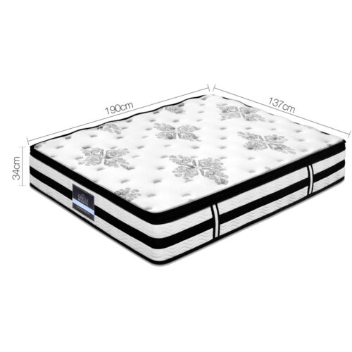 Giselle Bedding 34cm Mattress Euro Top Pocket Spring Double - Image 2