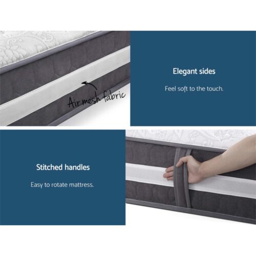 Giselle Bedding 30cm Mattress Pocket Spring Queen - Image 5
