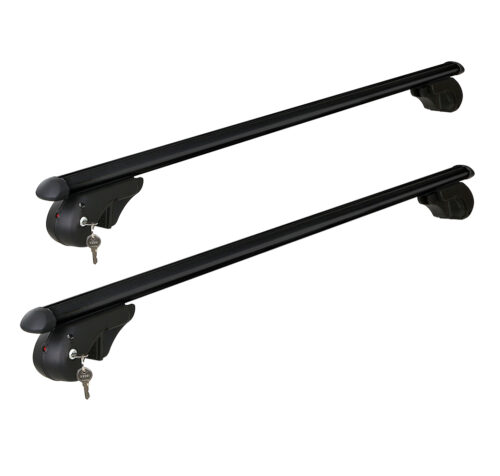 Universal Car Roof Racks Pod Aluminium Cross Bars Adjustable 108cm Black - Image 2