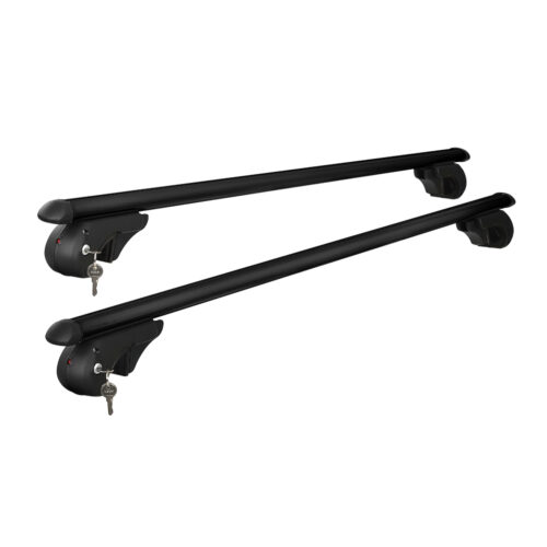 Universal Car Roof Racks Pod Aluminium Cross Bars Adjustable 108cm Black - Image 4