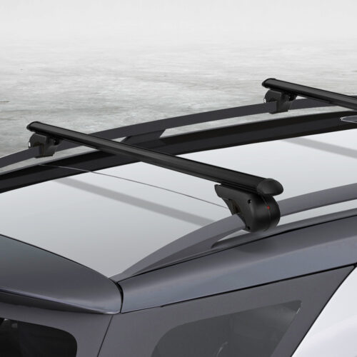 Universal Car Roof Racks Pod Aluminium Cross Bars Adjustable 108cm Black - Image 8