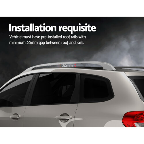 Universal Car Roof Racks Pod Aluminium Cross Bars Upgraded Holder 126cm Black - Image 5