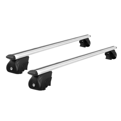 Universal Car Roof Racks Pod Aluminium Cross Bars Upgraded Holder 111cm Silver - Image 2