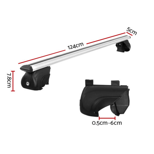 Universal Car Roof Racks Pod Aluminium Cross Bars Upgraded Holder 111cm Silver - Image 3