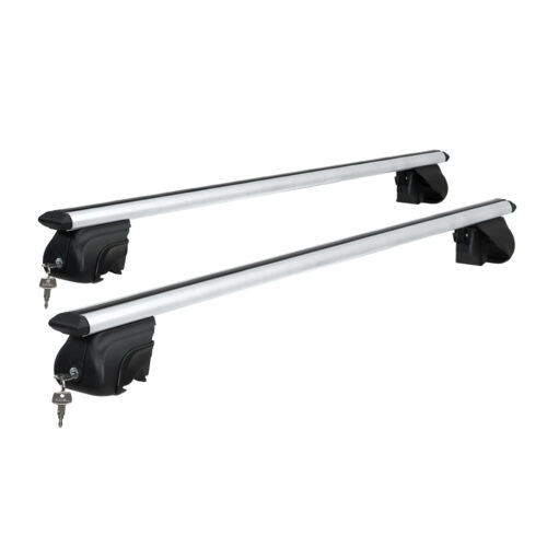 Universal Car Roof Racks Pod Aluminium Cross Bars Upgraded Holder 111cm Silver - Image 4