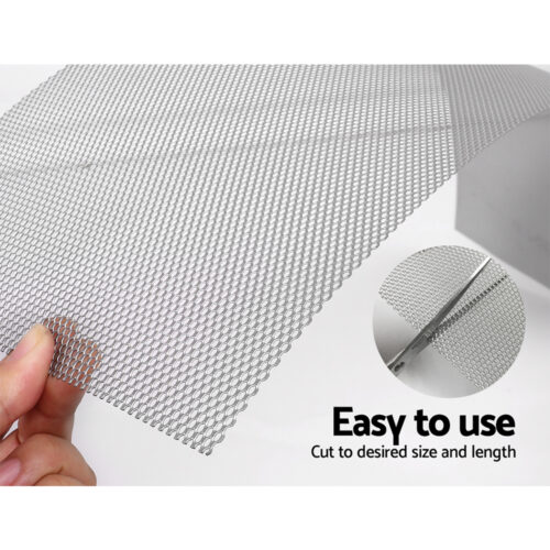 Gardeon Gutter Guard Aluminium Mesh 60M 100x20cm Silver - Image 7