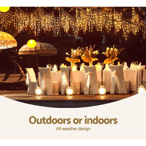 20M Christmas Lights Icicle Light 800 LED Warm White Decor Jingle Jollys - Image 8