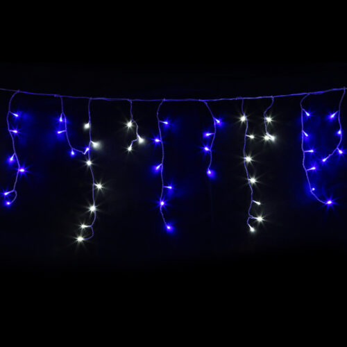 20M Christmas Lights Icicle Light 800 LED Blue White Decor Jingle Jollys - Image 2