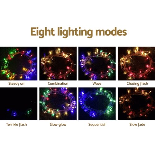 20M Christmas Lights Icicle Light 800 LED Multi-coloured Jingle Jollys - Image 5