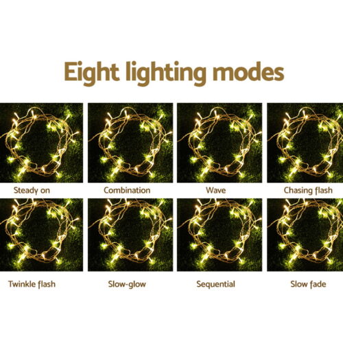 100M Christmas Lights String Fairy Light 500 LED Warm White Jingle Jollys - Image 5