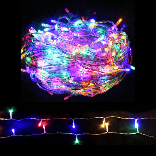 100M Christmas Lights String Fairy Light 500 LED Colourful Jingle Jollys - Image 2