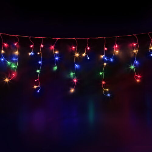 12.5M Christmas Lights Solar Icicle String Light Multi Colour Jingle Jollys - Image 2
