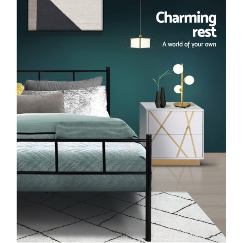 Artiss Bed Frame Single Metal Bed Frame SOL - Image 6