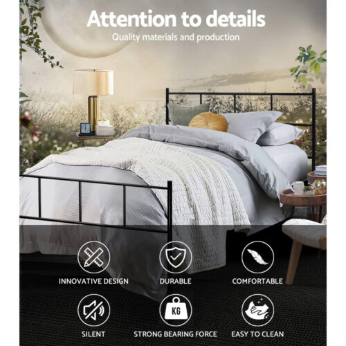 Artiss Bed Frame King Single Metal Bed Frame SOL - Image 4