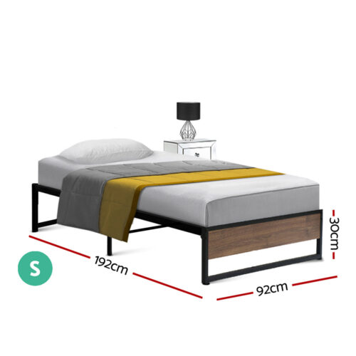 Artiss Bed Frame Metal Bed Frame Bed Base OSLO - Single - Image 2