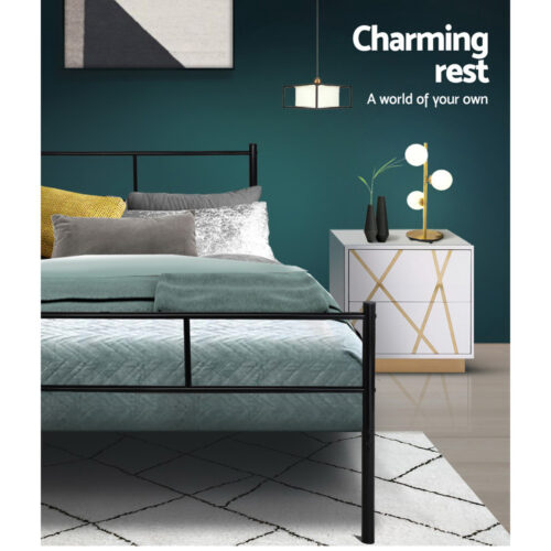 Artiss Bed Frame Queen Metal Bed Frame SOL - Image 7