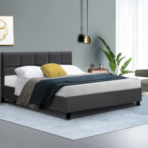 Artiss Bed Frame Queen Size Charcoal TINO - Image 8