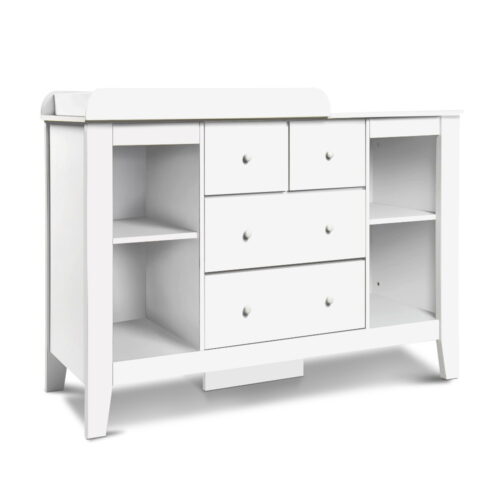 Keezi Baby Changing Table Diaper Station Drawers Chest Cabinet Nursery Furniture - Image 3