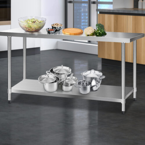 Cefito 1829x610mm Stainless Steel Kitchen Bench 304 - Image 7