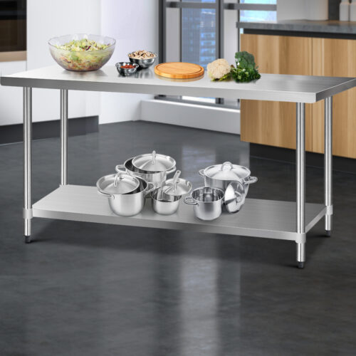 Cefito 1829x760mm Stainless Steel Kitchen Bench 430 - Image 7