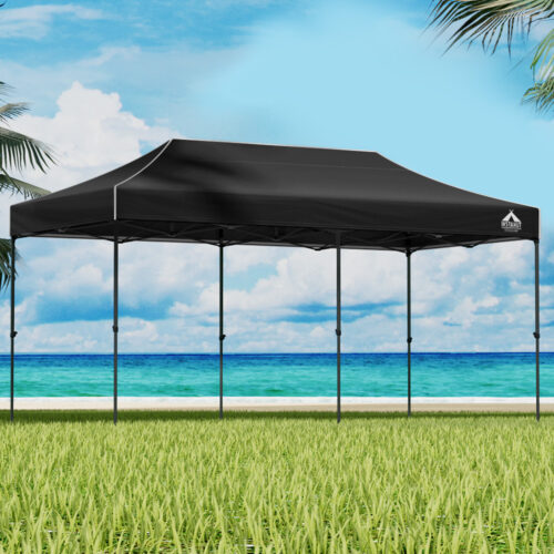 Instahut Gazebo Pop Up Marquee 3x6 Folding Tent Wedding 500D Oxford Camping Navy - Image 8