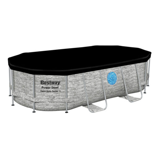 Bestway Swimming Pool 427x250x100cm Steel Frame Above Ground Pools Filter Pump Ladder 7250L - Image 3