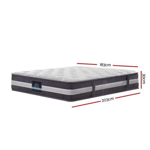 Giselle Bedding 30cm Mattress Pocket Spring King - Image 2