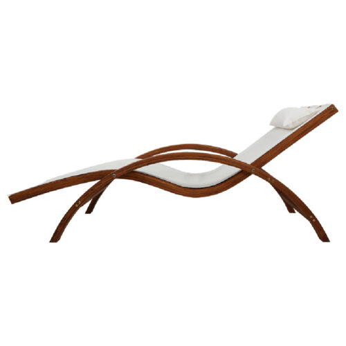Gardeon Sun Lounge Outdoor Furniture Timber Armchair Wooden Stand - Image 4