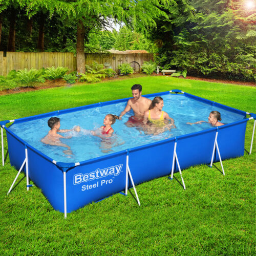 Bestway Swimming Pool 400x211x81cm Steel Frame Above Ground Pools 5700L - Image 9