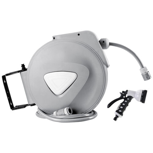 Water Hose Reel 10M Retractable Auto Rewind Garden Spray Gun - Image 5