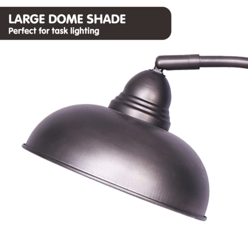Sarantino Metal Desk Lamp in Dark Grey Finish - Image 5