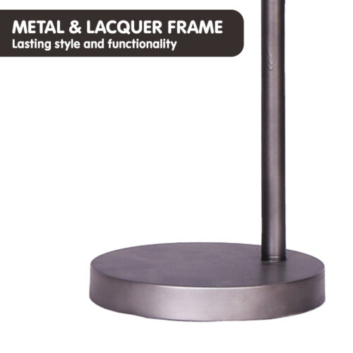 Sarantino Metal Desk Lamp in Dark Grey Finish - Image 6