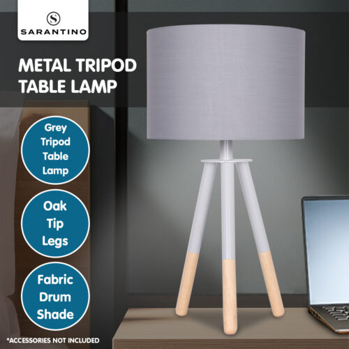 Sarantino Tripod Desk Lamp in Metal & Wood Nordic Minimalist Light - Image 8