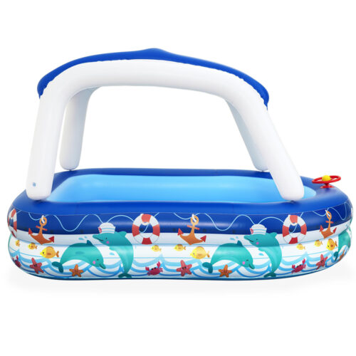 Bestway Kids Pool 213x155x132cm Inflatable Swimming w/ Canopy Play Pools 282L - Image 5