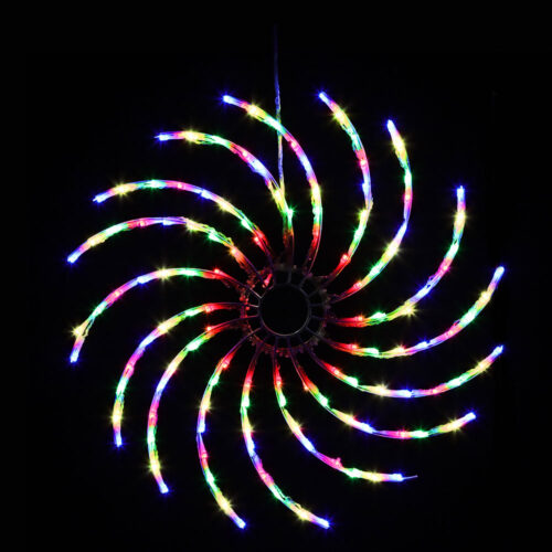 0.5M Christmas Lights 128 LED Spin Motif Light Decorations Jingle Jollys - Image 2