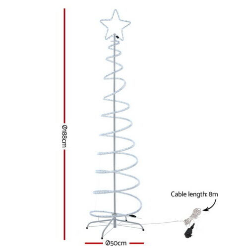 1.88M Christmas Lights Tree 288 LED Decorations Jingle Jollys - Image 3
