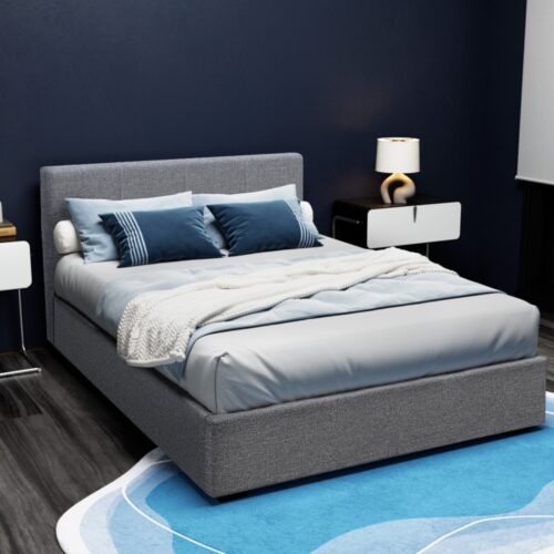 Artiss Bed Frame Double Size Gas Lift Grey NINO - Image 2