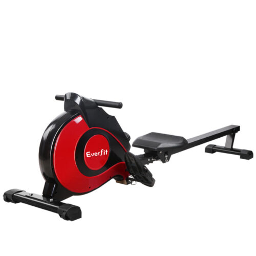 Everfit Rowing Machine Rower Magnetic Resistance Exercise Gym Home Cardio Red - Image 3