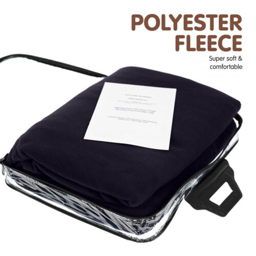 Laura Hill Heated Electric Car Blanket 150x110cm 12V  Blue - Image 4