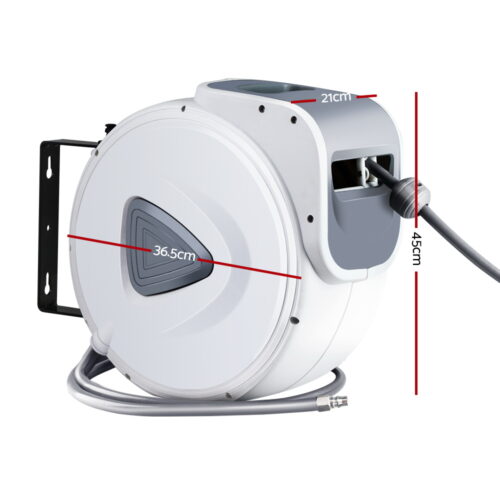 Giantz Air Hose Reel 20m Retractable Rewind Swivel Wall Mount Compressor Garage - Image 4