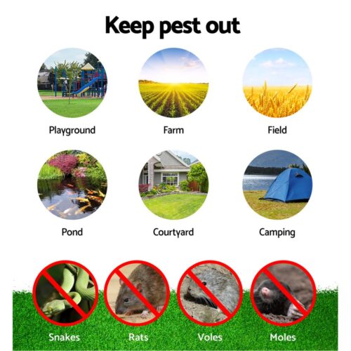 Gardeon Snake Repeller 10X Multi Pulse Ultrasonic Battery Powered Pest Repellent - Image 8