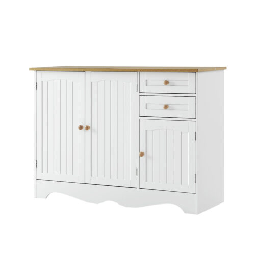 Artiss Buffet Sideboard 3 Doors - BERNE White - Image 3