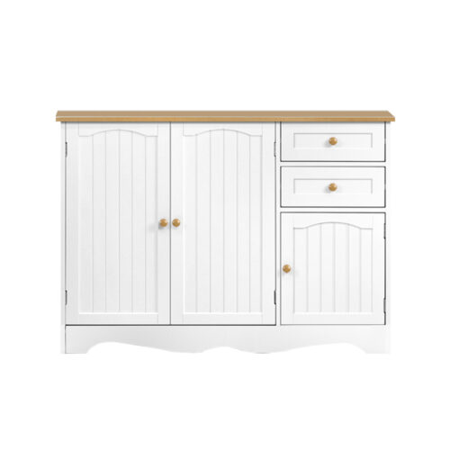 Artiss Buffet Sideboard 3 Doors - BERNE White - Image 5