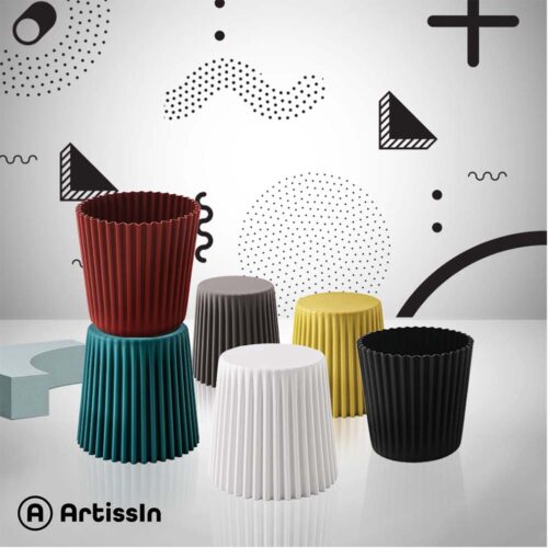 Artiss 2x Bar Stools Cupcake Plastic Foot Stool White - Image 7